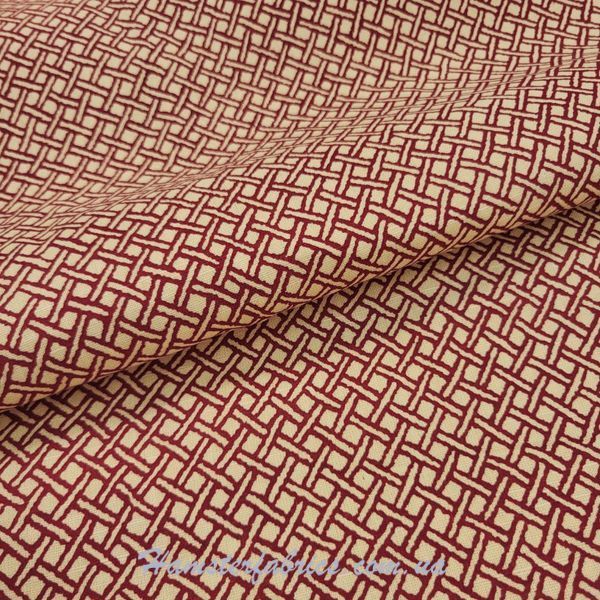 Story Lines Red Weave on Tan, Американська бавовна для рукоділля та одягу 17a-15a фото