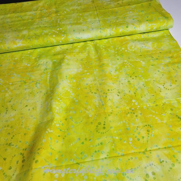 Dots & Triangles Lime Green, Батик для рукоділля та одягу  a63-bc0 фото