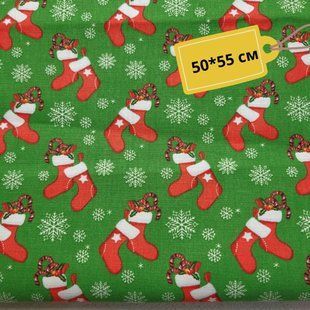Christmas Stockings Green Хлопок для рукоделия и одежды 103-24b 1 фото