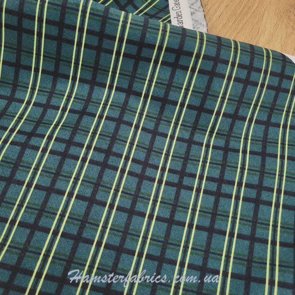 Diagonal Plaid Teal , Американська бавовна для рукоділля та одягу 04a-6i1 фото