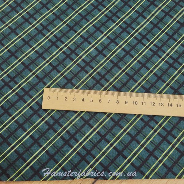 Diagonal Plaid Teal , Американська бавовна для рукоділля та одягу 04a-6i1 фото
