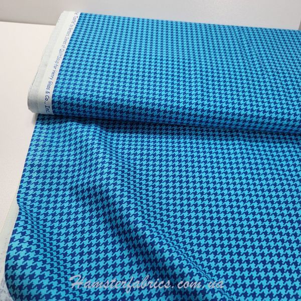 Houndstooth Blue, Американский хлопок для рукоделия и одежды 3c9-ii0 фото