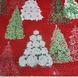 Snow Flower Christmas Trees Red Silver Бавовна для рукоділля та одягу  263-868 фото 5