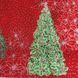 Snow Flower Christmas Trees Red Silver Бавовна для рукоділля та одягу  263-868 фото 3