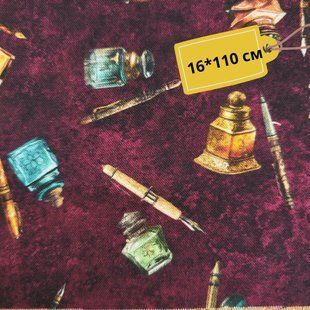 Ink Bottles & Fountain Pens - Plum Purple, Американский хлопок для рукоделия и одежды 027-i9a фото