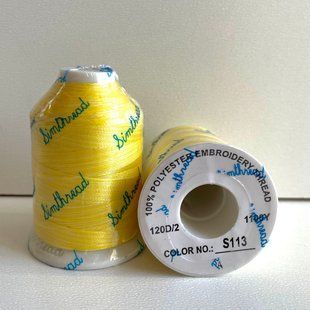 Нитки №120 Multicolor колір 113 "Yellow" Polyester Embroidery 1000 м 08a-8c2 11 фото