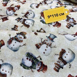 Snowmen Cream Digital, Американский хлопок для рукоделия и одежды 24a-684 2 фото