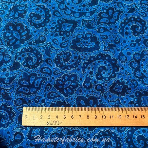 Paisley Prints in Blue, Американский хлопок для рукоделия и одежды b51-ia4 фото