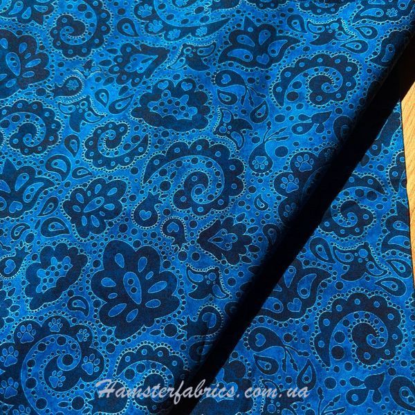 Paisley Prints in Blue, Американский хлопок для рукоделия и одежды b51-ia4 фото