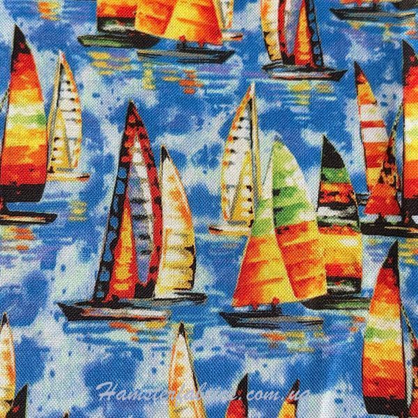 Colorful Sailboats, Американська бавовна для рукоділля та одягу 704-084 фото