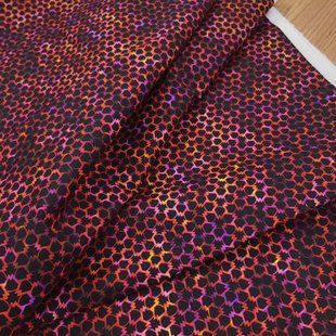 Cells Interlinked - Merlot Red, Американська бавовна для рукоділля та одягу 0a2-58c фото