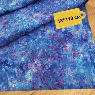 Batik Cobalt Blue, Батик для рукоділля та одягу, американська бавовна c04-8a0 фото