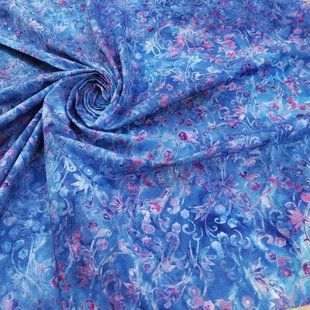 Batik Cobalt Blue, Батик для рукоделия и одежды, американский хлопок c04-8a0 фото