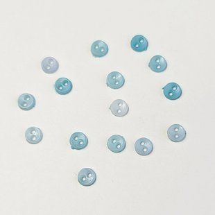 Пуговицы кукольные 4 мм серо - голубые 91a-78i  фото