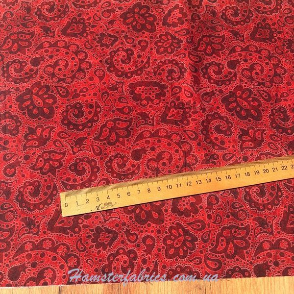Paisley Prints in Red, Американский хлопок для рукоделия и одежды a07-153 фото