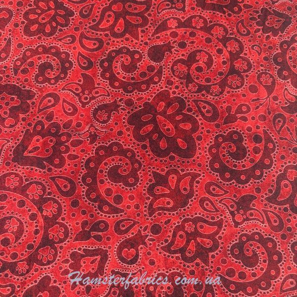 Paisley Prints in Red, Американский хлопок для рукоделия и одежды a07-153 фото