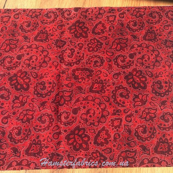 Paisley Prints in Red, Американский хлопок для рукоделия и одежды a07-153 фото