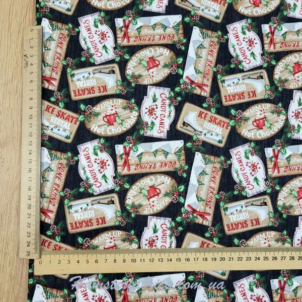 CHRISTMAS SIGNS, Американский хлопок для рукоделия и одежды 6b2-79a 1 фото