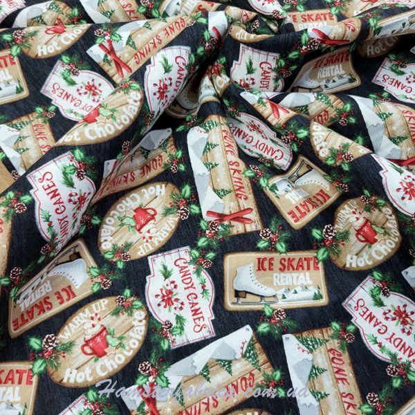 CHRISTMAS SIGNS, Американский хлопок для рукоделия и одежды 6b2-79a 1 фото