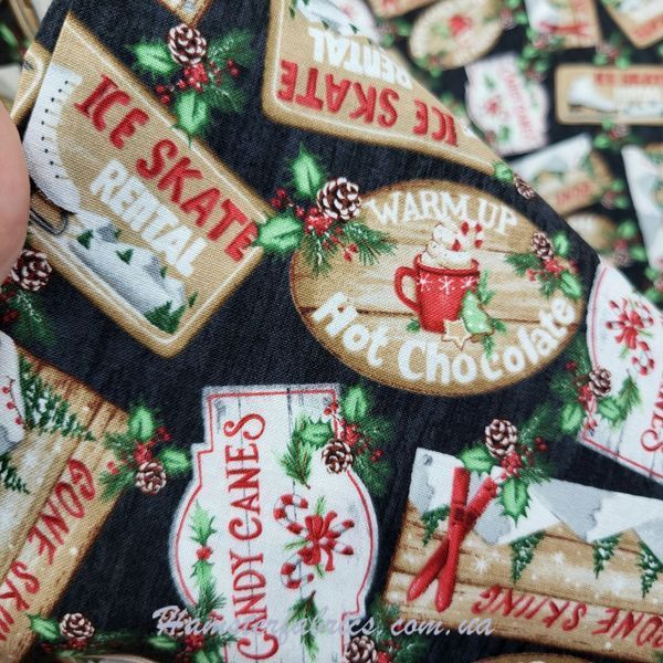 CHRISTMAS SIGNS, Американский хлопок для рукоделия и одежды 6b2-79a 1 фото