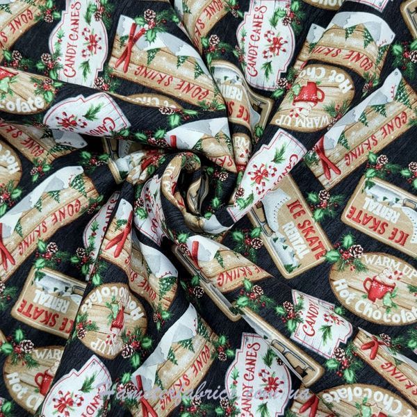 CHRISTMAS SIGNS, Американский хлопок для рукоделия и одежды 6b2-79a 1 фото