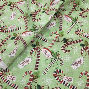 Christmas Candy Canes Green, Американский хлопок для рукоделия и одежды 157-7ii фото