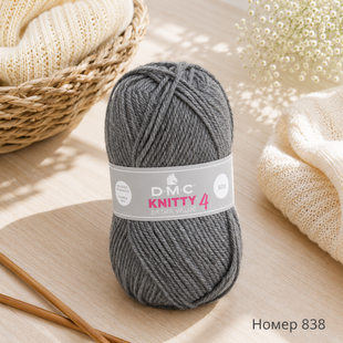 838 Пряжа DMC Knitty 4, 100% акрил 838Knitty4 фото