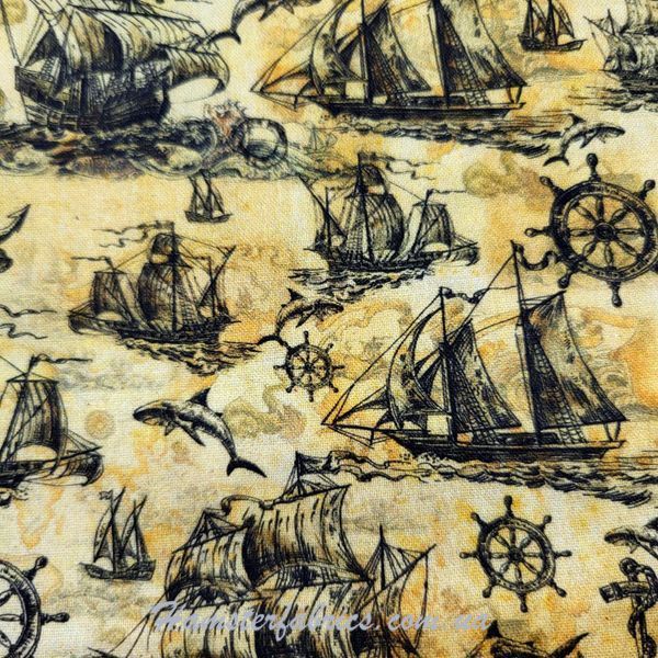 Nautical Allover, Американська бавовна для рукоділля та одягу abb-671 фото