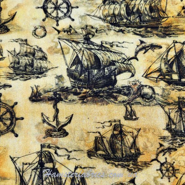 Nautical Allover, Американська бавовна для рукоділля та одягу abb-671 фото