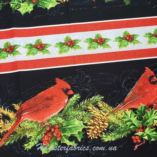 Cardinal Border Print, Американский хлопок для рукоделия   580-1i0 фото