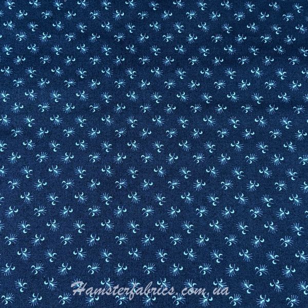 Dandelion Fluff on Navy Blue, Американский хлопок для рукоделия и одежды b57-86a фото