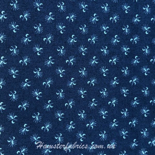 Dandelion Fluff on Navy Blue, Американский хлопок для рукоделия и одежды b57-86a фото