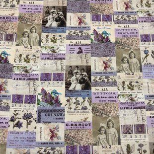 Collage - Lilac Purple, Американский хлопок для рукоделия и одежды 4c3-a34 фото