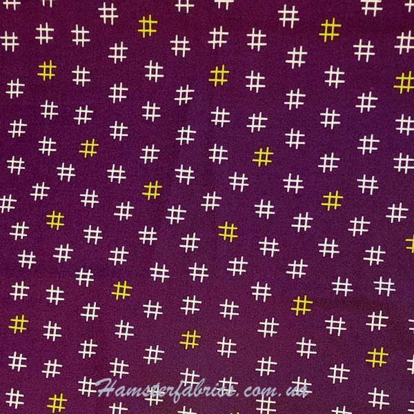 Geometric Eggplant, Американский хлопок для рукоделия и одежды  91i-018 фото