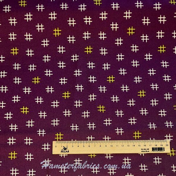 Geometric Eggplant, Американский хлопок для рукоделия и одежды  91i-018 фото