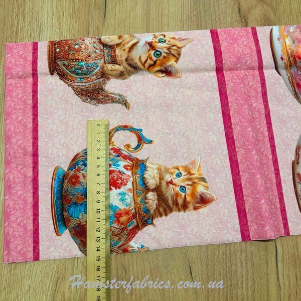 Kitties Stripe - Lt Mauve, Американский хлопок для рукоделия и одежды 01i-b9b фото