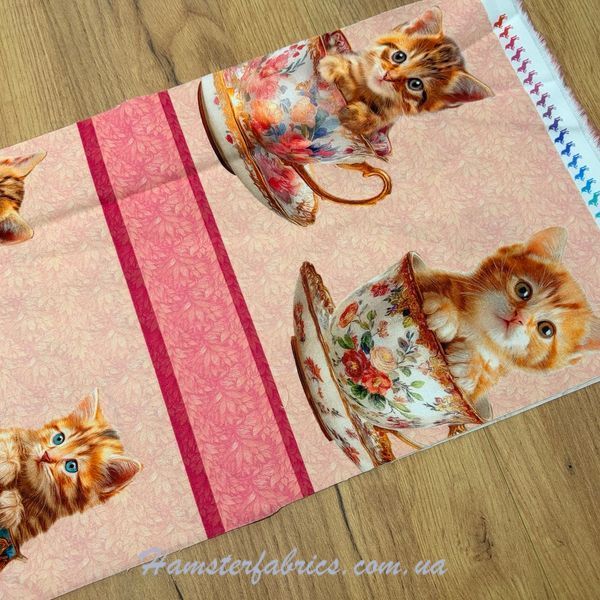 Kitties Stripe - Lt Mauve, Американский хлопок для рукоделия и одежды 01i-b9b фото