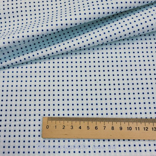 Elegant Blue Dot, Американська бавовна для рукоділля та одягу 9b6-026 фото