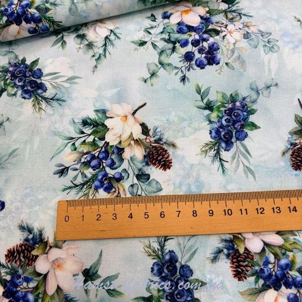 Garden Berries and Pinecones, Американский хлопок для рукоделия и одежды 16-A9 фото