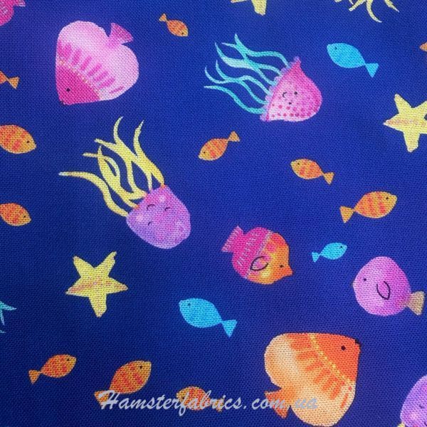 Tropical Fish, Американська бавовна для рукоділля, ляльок та одягу 067-07a фото