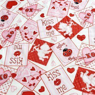 Хлопок для рукоделия и одежды Love Letters Pink 5i4-781 фото