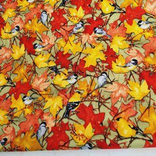 Leaves and Orioles Light Olive Бавовна для рукоділля та одягу  i39-0a6 фото