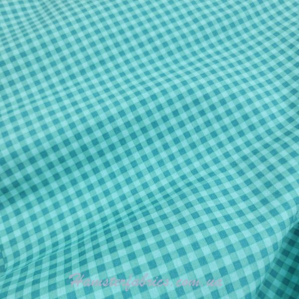 Small Checkered Teal, Американська бавовна для рукоділля та одягу a56-i29 фото