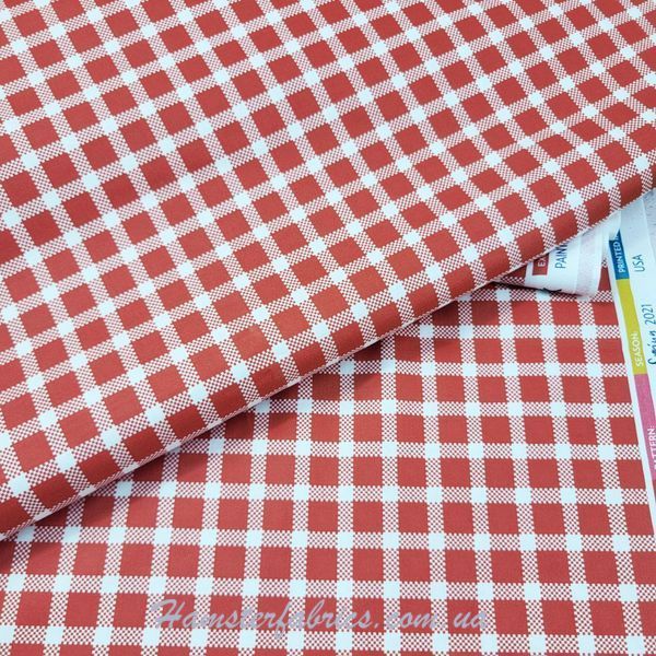 Plaid Red, Американська бавовна для рукоділля та одягу b47-36i фото