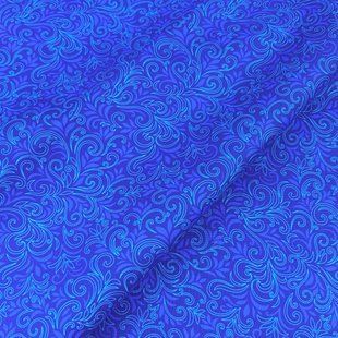 Splash and Swirl in Azure Skies, Американский хлопок для рукоделия и одежды 1b4-979 фото
