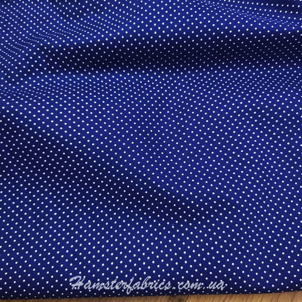 Mini Dots - Navy White, Американский хлопок для рукоделия и одежды c2b-4a2 1 фото