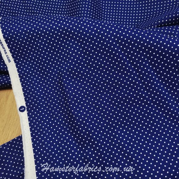 Mini Dots - Navy White, Американский хлопок для рукоделия и одежды c2b-4a2 1 фото