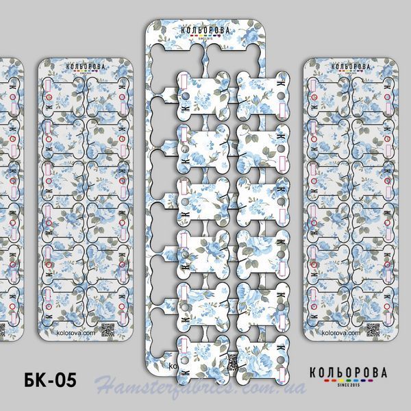 Голубая роза Картонные бобины для мулине BK05 фото