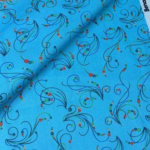Swirls on Blue, Американский хлопок для рукоделия и одежды 89i-ab8 фото