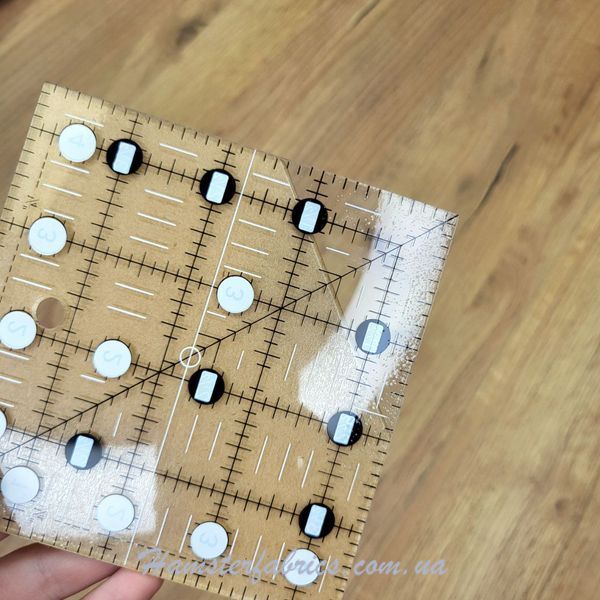 Лінійка дюймова 4,5" x 4,5" (11,43 см x 11,43 см) для печворка та квілтингу 363-841 фото